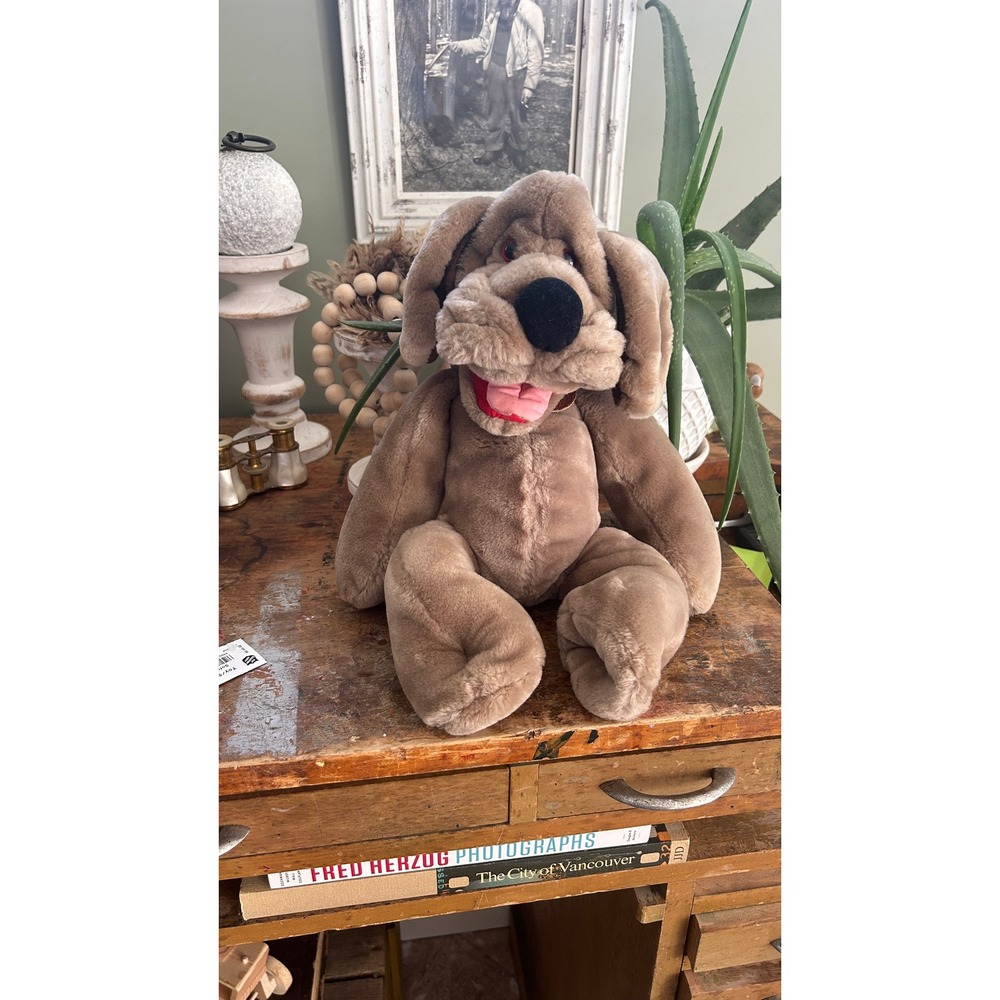 Wrinkles Dog Hand Puppet Plush Vintage Ganz Stuffed Animal 18in Nostalgia 80s - Picture 3 of 8